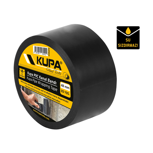 KUPA PVC KANAL BANTI SİYAH 48 MM 20 YDS